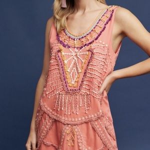 Anthropologie Blank London embellished shift dress
